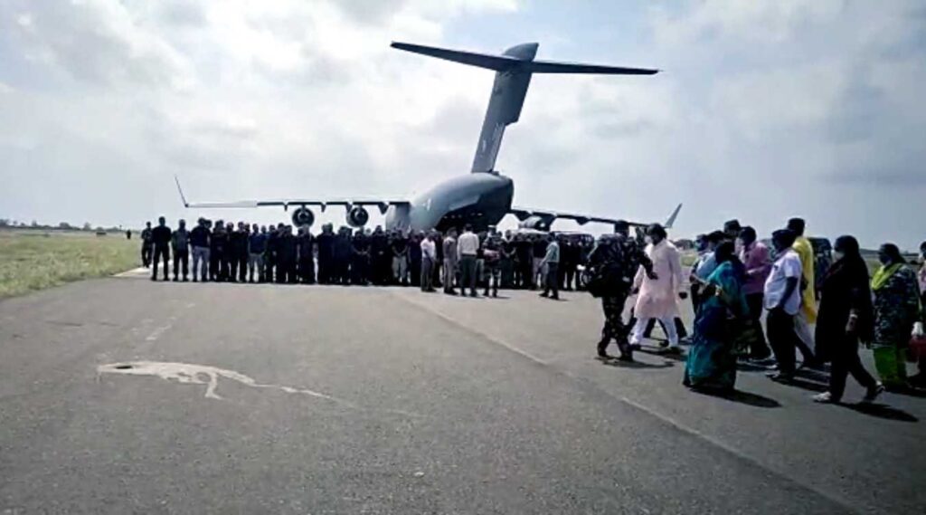 IAF plane from Kabul lands at Jamnagar airbase; leaves for Delhi after refueling