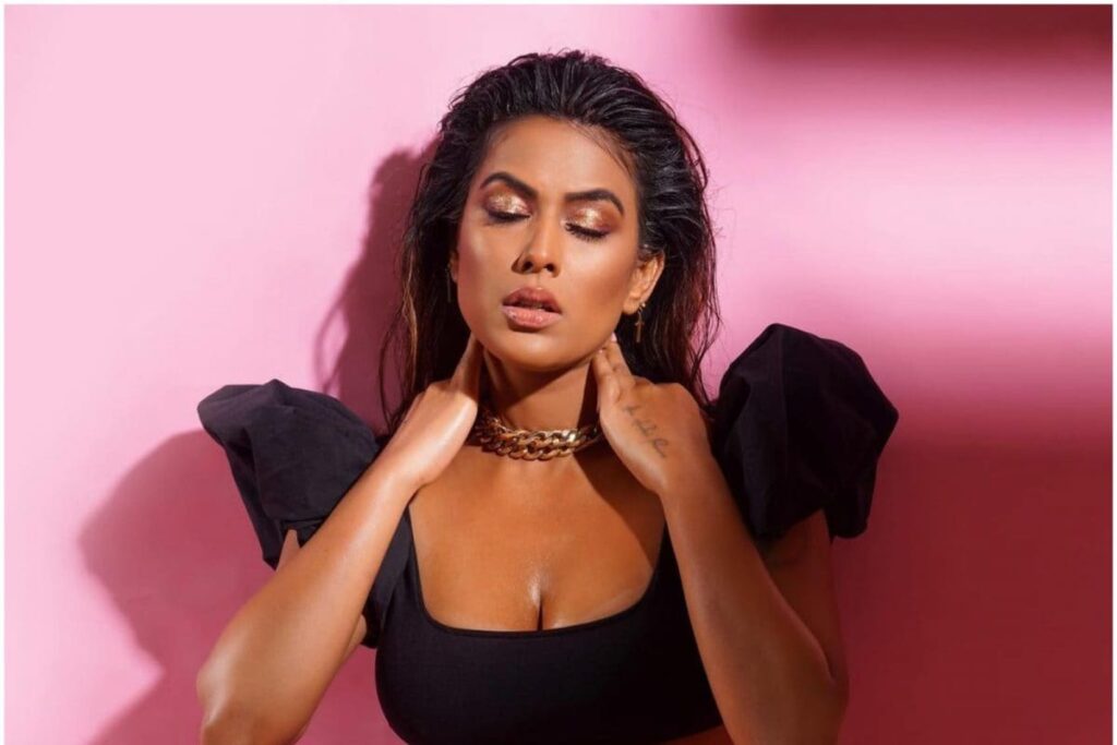 Nia Sharma Turns up the Heat in Crop Top with Puffed Sleeves and Mini Skirt, See Pics