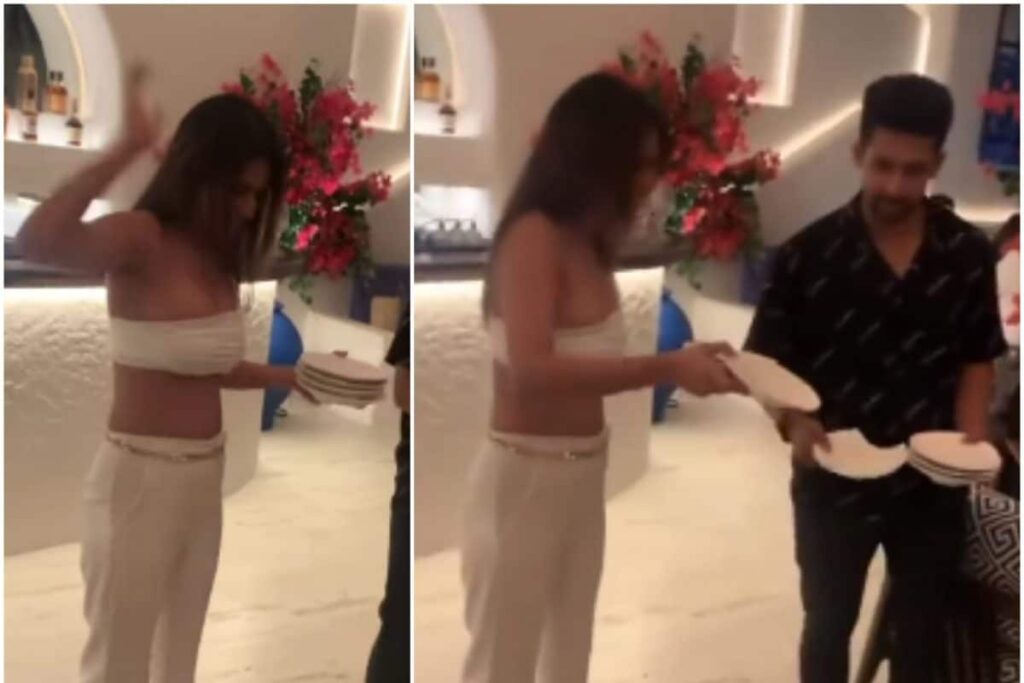 Watch: Nia Sharma Has Fun Smashing Plates with Ravi Dubey