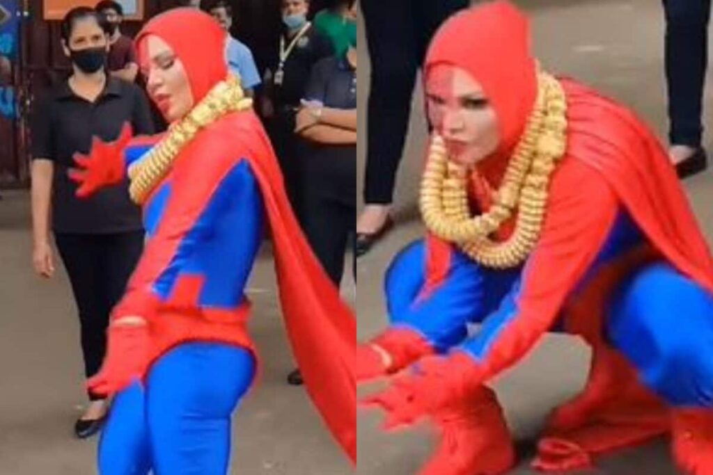 Rakhi Sawant Dresses up as 'Spider-Woman,' Demands to be Invited to Bigg Boss OTT