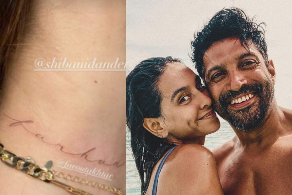 Shibani Dandekar Inks Boyfriend Farhan Akhtar's Name on Her Neck; See Photo