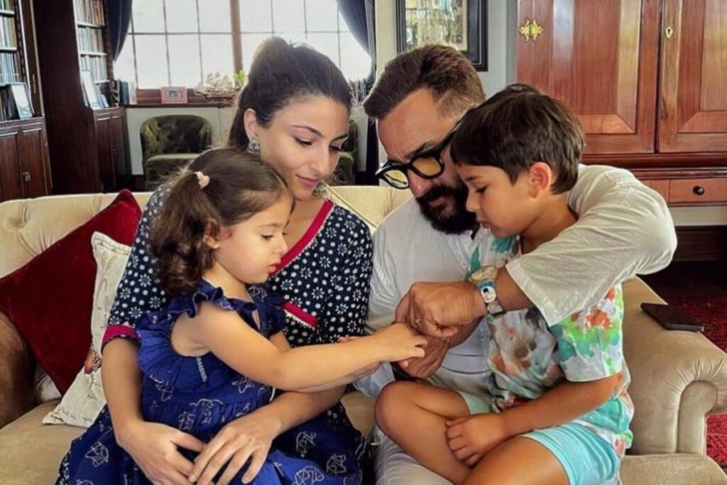 This Photo of Saif Ali Khan with Taimur, Soha and Inaaya is the Ultimate Rakhi Moment