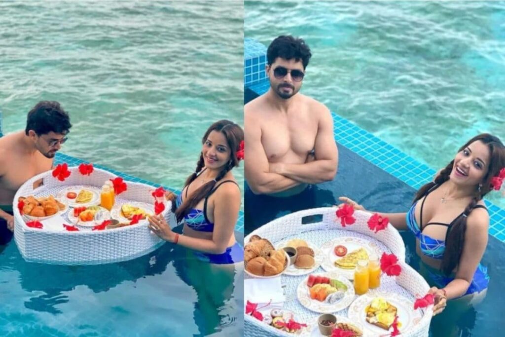 Bhojpuri Actress Monalisa Sizzles in Bikini During Maldives Vacation