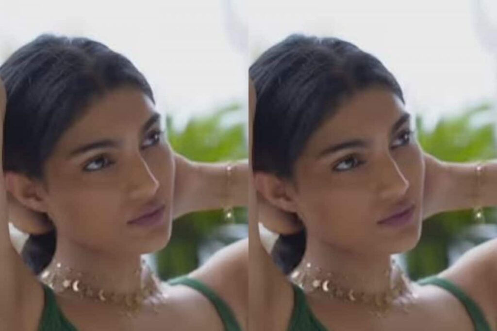 Salman Khan's Niece Alizeh Agnihotri Turns Model for Jewellery Brand, Flaunts Her Curves in Olive Green Bralette