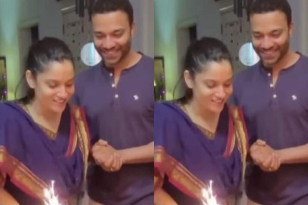 Ankita Lokhande and Vicky Jain Cut Cake to Celebrate Pavitra Rishta 2 Release