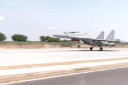 WATCH | IAF Drill on India's New 'Emergency Landing Strip' on Rajasthan Highway; Rajnath, Gadkari on Board