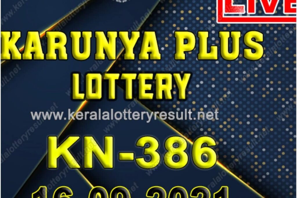 Kerala Karunya Plus KN-386 Lottery Result 2021 Live Updates: Check Winning Numbers for September 16