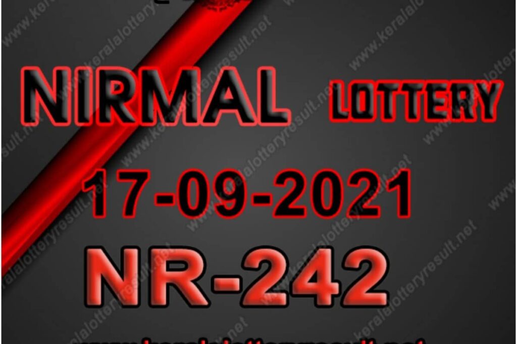 Kerala Nirmal NR-242 Lottery Result 2021 Live Updates: Check Winning Numbers for September 17