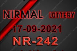 Kerala Nirmal NR-242 Lottery Result 2021 Live Updates: Check Winning Numbers for September 17