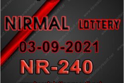 Kerala Nirmal NR-240 Lottery Result 2021 Live Updates: Check Winning Numbers for September 3