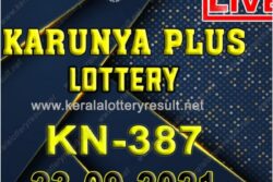 Kerala Karunya Plus KN-387 Lottery Result 2021 Live Updates: Check Winning Numbers for September 23