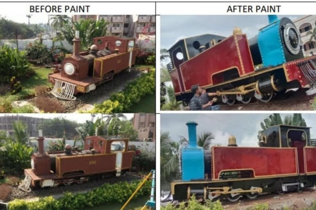 Puri's Heritage Steam Locomotive Repaired and Restored at BNR Hotel by East Coast Railway