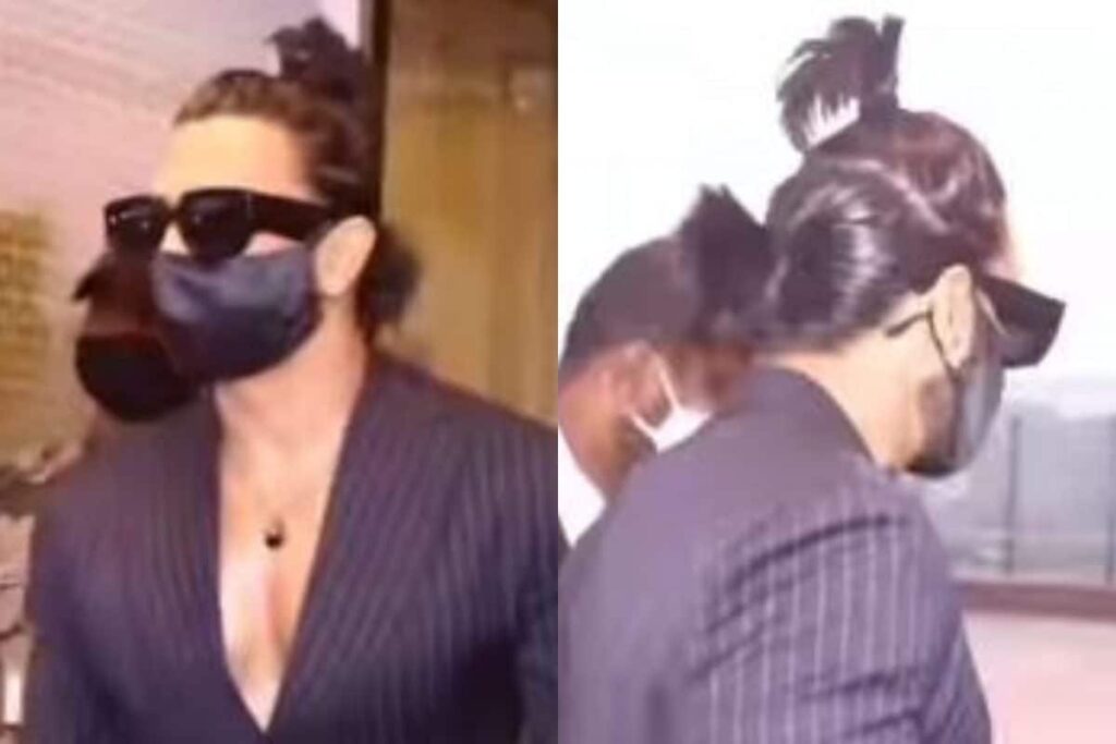 Ranveer Singh’s Airport Look is All About His Funky Hairstyle and Bare Chest Suit