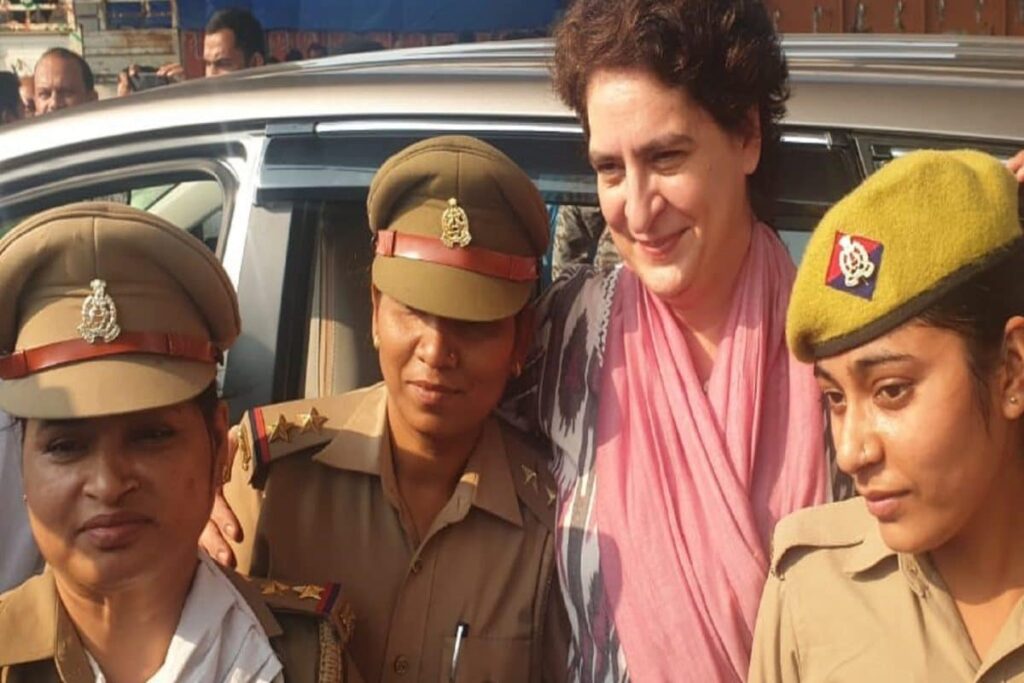 Priyanka Gandhi Detained En Route Agra, Women Cops on Duty Huddle to Take Selfies