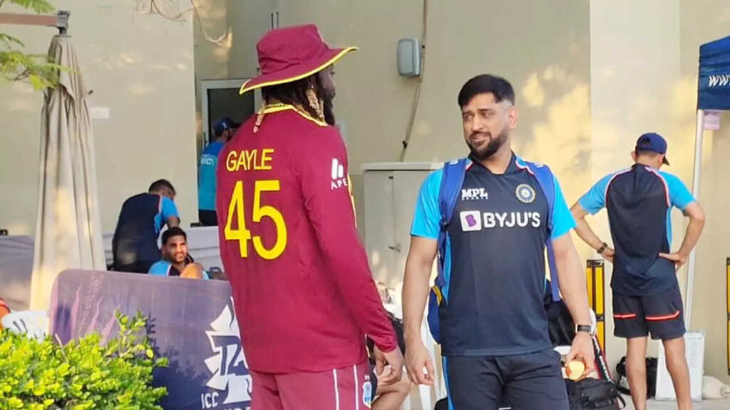 Legends Dhoni and Gayle meet in 'one memorable moment'