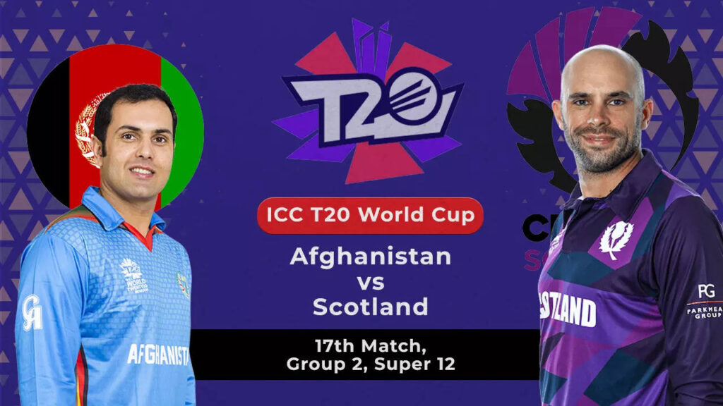 T20 World Cup Live Score: Afghanistan vs Scotland