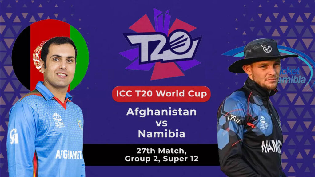 T20 WC Live: Namibia hope to continue dream run vs Afghans