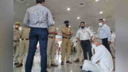 Chhattisgarh CM Bhupesh Baghel stopped at Lucknow airport, sits on dharna