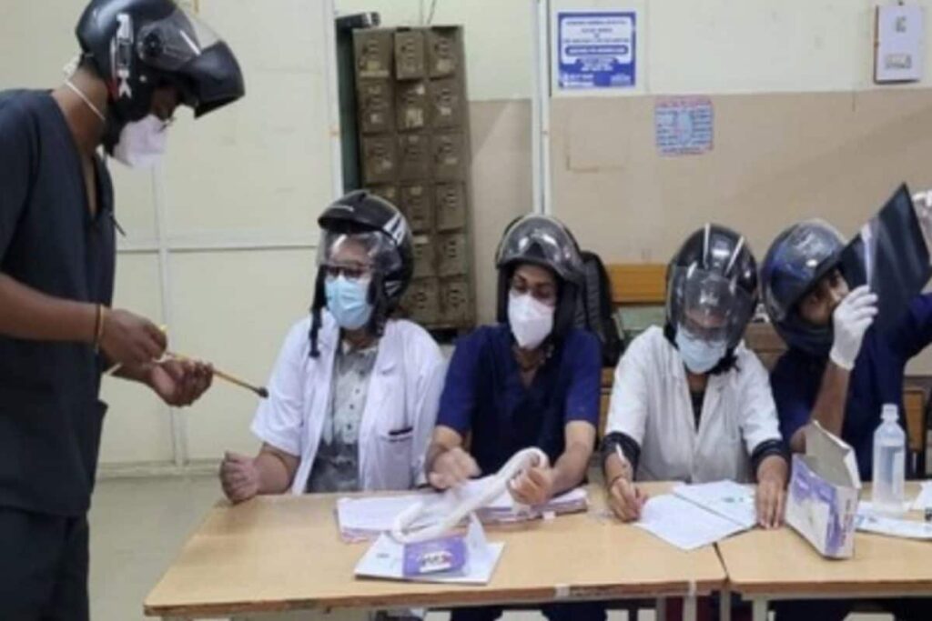 Hyderabad Doctors Report to Duty With Helmets on to Protest After Fan Falls on Colleague