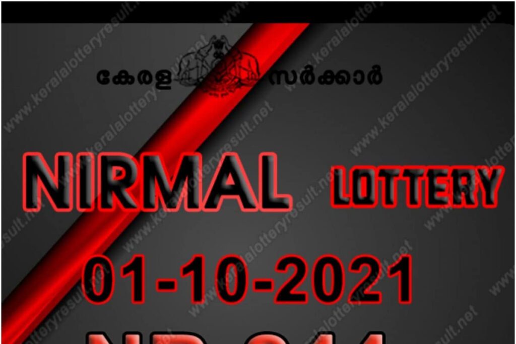 Kerala Nirmal NR-244 Lottery Result 2021 Live Updates: Check Winning Numbers for October 1