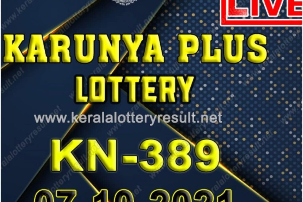 Kerala Karunya Plus KN-389 Lottery Result 2021 Live Updates: Check Winning Numbers for October 7