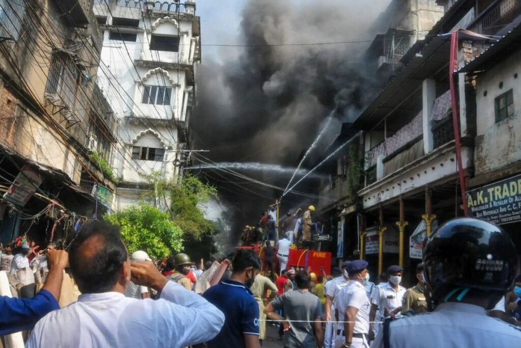 29 Hrs On, Firefighters Still Struggling to Put Out Pockets of Flames in Kolkata Building