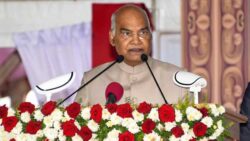 President Ram Nath Kovind leaves for Sringeri by helicopter