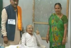 PM Modi's Mother Hiraba Casts Her Vote in Gandhinagar Civic Polls