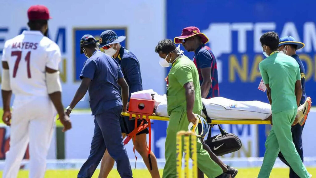 SL vs WI: Debutant Solozano hit on head, taken to hospital