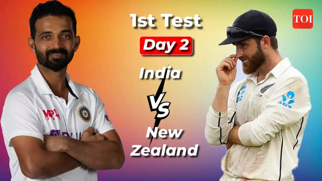 Live Score: India vs New Zealand, 1st Test, Day 2