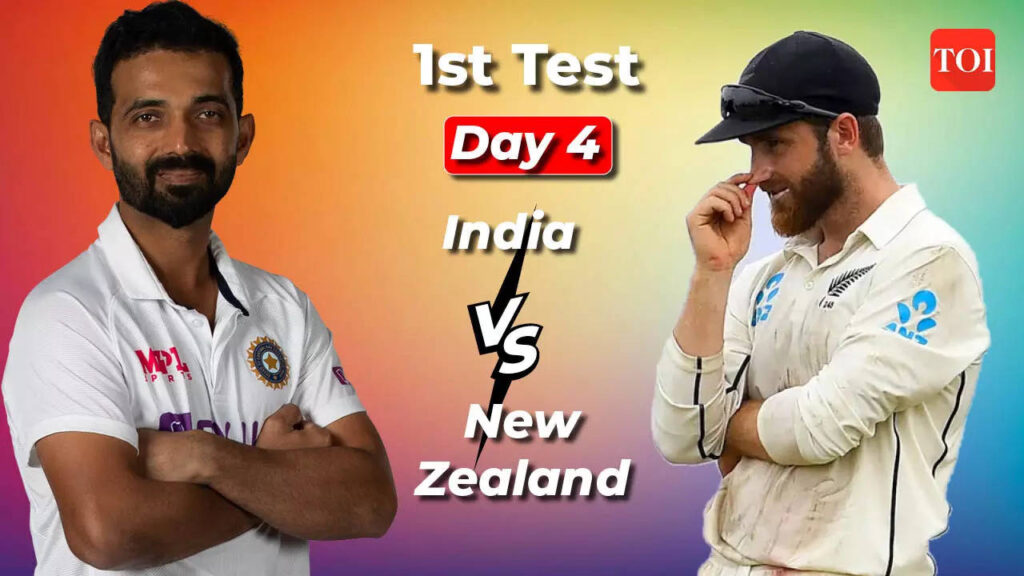 Live Cricket Score: India vs New Zealand, 1st Test Day 4