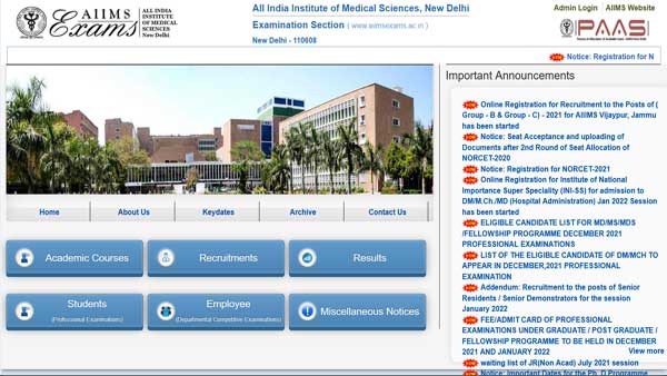 INI CET 2022 admit card to be released shortly