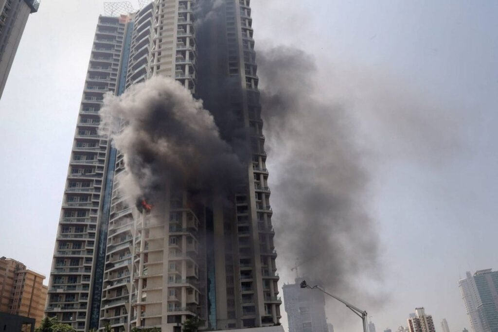 Two Injured After Fire Breaks Out in Mumbai High-rise, Four Fire Tenders on Spot