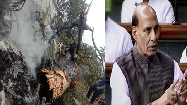 Military chopper crash: Rajnath briefs PM Modi, to make statement in Parliament