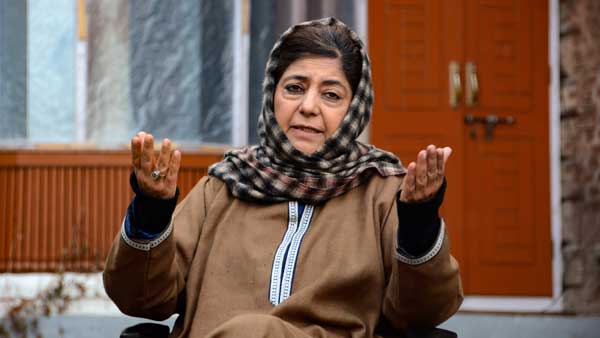 Mehbooba stages dharna at Delhi's Jantar Mantar, says Kashmir 'in pain'