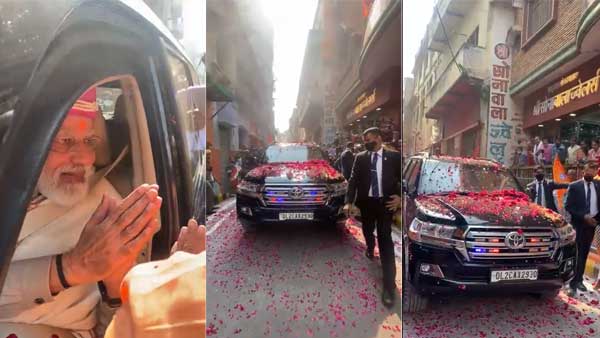 Kashi Vishwanath Corridor inauguration: 'Modi, Modi', 'Har Har Mahadev' chants welcome PM to Varanasi