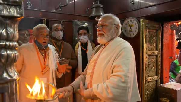 Kashi Corridor inauguration: PM Modi visits Kaal Bhairav temple, performs aarti