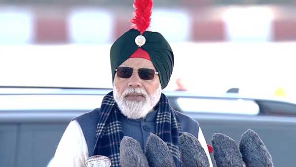 PM Narendra Modi inspects National Cadet Corps (NCC) rally at Cariappa Ground in Delhi