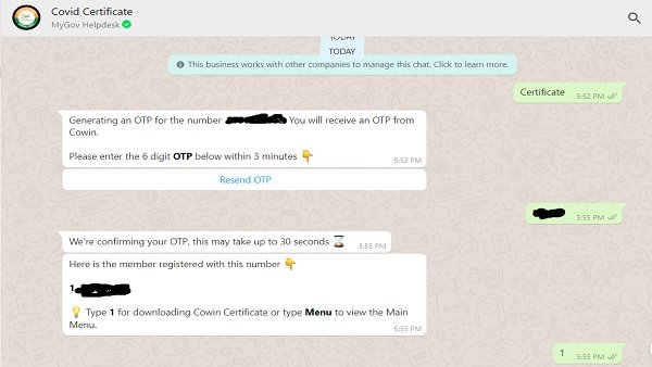 How to Get Covid Vaccination Certificate on WhatsApp? Save this Number and Send Message