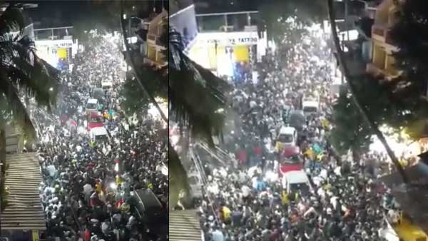 Watch: Massive crowd at popular Goa beach amid Omicron scare