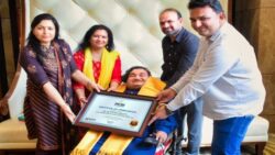 Humanitarian Activities by Wheelchair Warrior of India gets recognized by the World Book of Records London