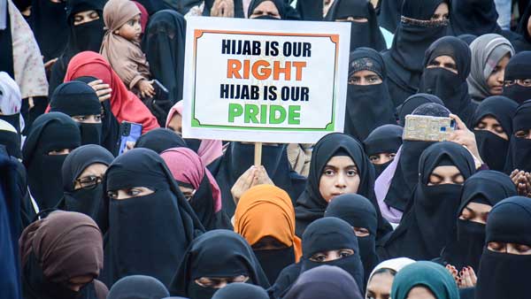 Hijab row: Karnataka BJP shares papers with petitioners' addresses, Sena lashes out