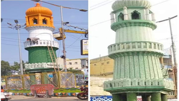 Andhra Pradesh: Jinnah Tower painted in tricolour amid controversy, BJP reacts