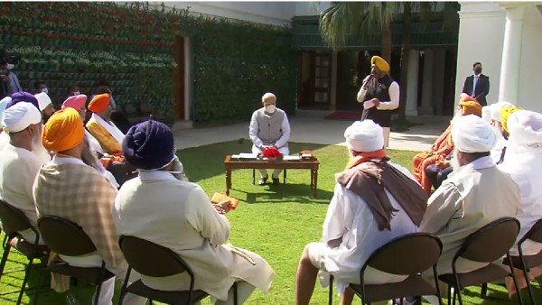 Watch: PM Modi hosts prominent Sikhs across the country at his residence