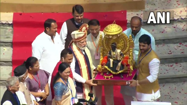 PM Modi unveils Shivaji Maharaj statue in Pune municipal corporation premises