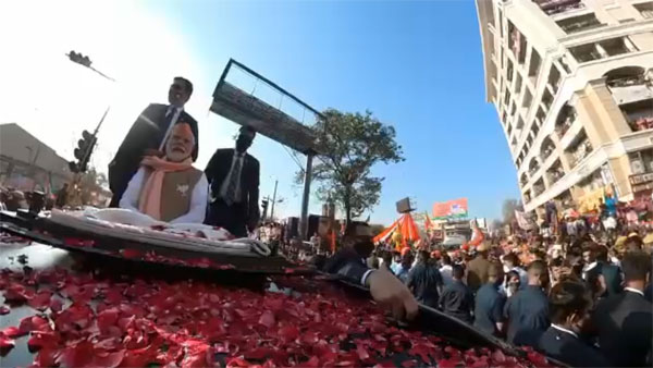 Watch: 360 degree view of PM Modi’s roadshow