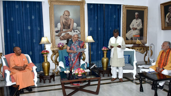 BJP MLA Ramapati Shastri sworn in as pro tem speaker of UP assembly