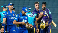 Cummins equals record for fastest IPL fifty as KKR beat MI by 5 wickets