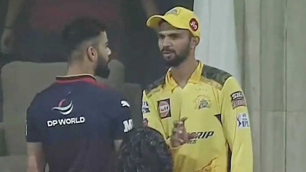 Virat interacts with Ruturaj after thrilling clash