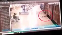 Viral video shows Railway police constable suffers Gyratory Seizure, falls on railway track, run over by goods